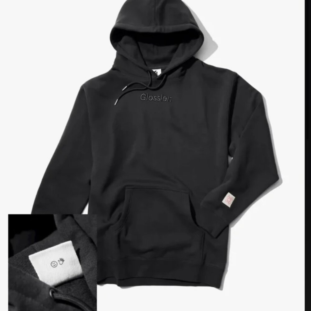 Glossier NYC black hoodie